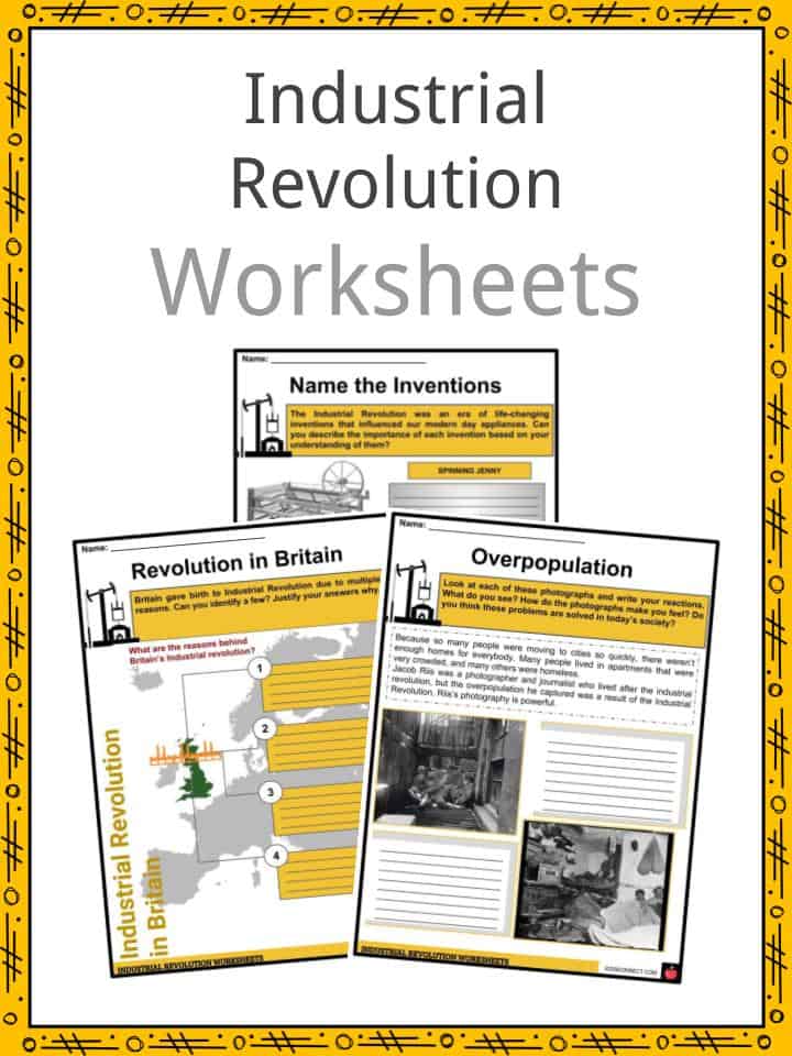 Industrial Revolution Facts Worksheets Inventions Timeline For